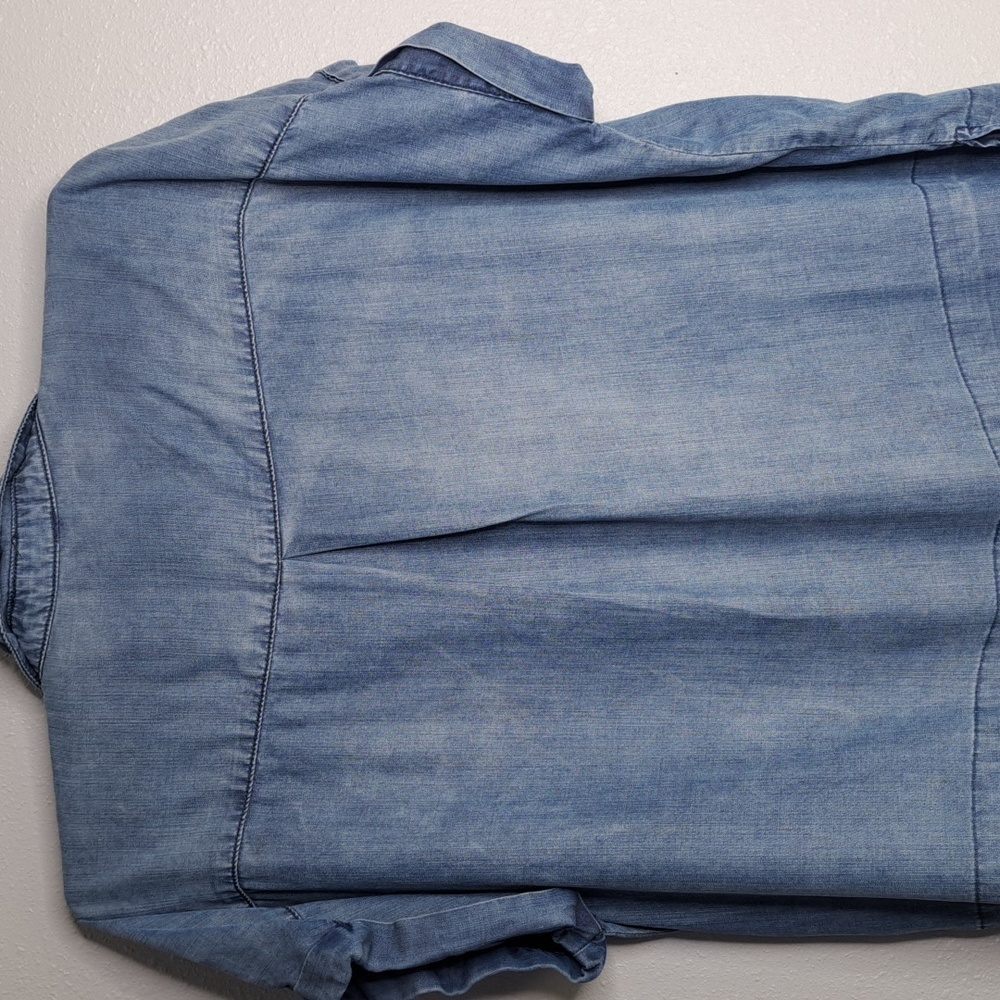 Rails Courtney Released Hem Dark Vintage Wash denim Shirt Womens Small Oversized - Picture 9 of 15